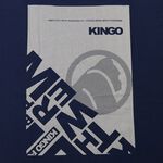 KINGO-大尺碼-男款 LOGO圓領T恤-丈青-413129, , large