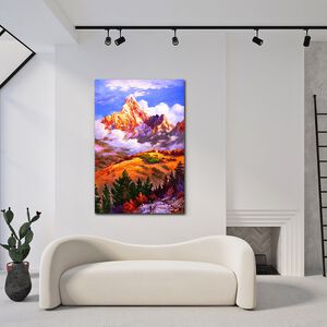 【御畫房】神山 國家一級畫師手繪油畫60×90cm(VF-23)