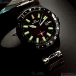 [星晴錶業]WAKMANN手錶,46mm,WA00046黑色錶面黑錶殼深黑色精鋼錶帶款, , large