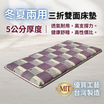[美思夢]冬夏兩用青白三折床墊 -雙人5尺, , large