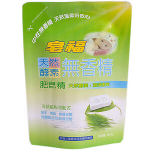 [箱購]皂福無香精天然酵素肥皂精補1500g克 x 8Bag袋