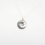 【Angel & Me】Surf Ocean Wave s925 sterling silver necklace Birthday gift, , large