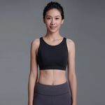 YOGA FLOW Hedy Bra - 極簡圓領短版上衣 - 炭黑 Black, , large