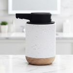 Faux Stone Resin & Wood Automatic Soap Dispenser, , large
