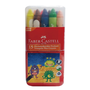 【Faber-Castell】輝柏 大眼星球 無毒蠟筆 15色/盒 120015