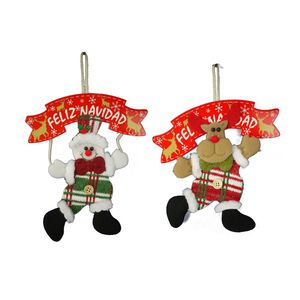 12-inch Xmas plaid puppet pendant
