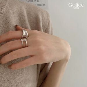 【Gulicc】古莉可 戒指 寬版設計時尚個性雙戒組