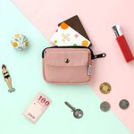 【YUN JOIN】TWILL-時尚零錢包-藍色 隨身包 小包 證件包 鑰匙圈 禮物 開學季, , large