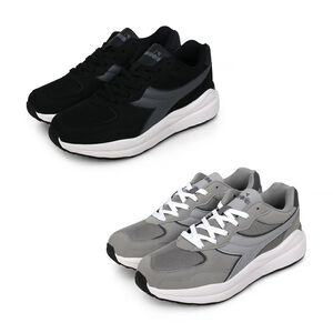 DIADORA迪亞多那 時尚運動男鞋 男運動鞋 男鞋 休閒鞋 復古 反光 輕量 透氣 保護後跟 足弓支撐 止滑 黑 灰