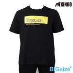 KINGO-大尺碼-男款 圓領T恤-黑-413140, , large
