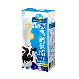 福樂低脂高鈣牛乳(保久乳)200ml