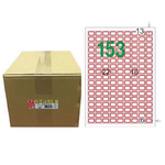 【龍德】LONGDER 三用電腦標籤 A4 153格 16*22mm紅框 1000張/箱 LD-871-J-B(適用雷射、噴墨、影印), , large