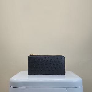 【M2nd】 Ostrich Slim Zip Wallet