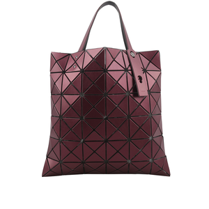 ISSEY MIYAKE BAO BAO Lucent 6x6 金屬感設計托特包/酒紅色