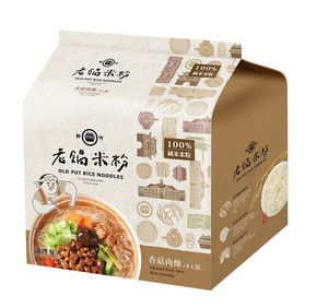 【老鍋米粉】即時沖泡米粉系列 純米香菇肉燥風味湯米粉 60gx4入/袋裝