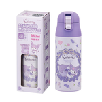【百科良品】三麗鷗 Kuromi 酷洛米 花圈款 輕量不鏽鋼保溫杯 隨身杯 保溫保冷杯 360ml(日本境內版), , large