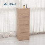 4-Tier Cube Bookcase with Magnetic Doors, , large