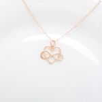 【Angel & Me】真愛 無限 愛心 s925 純銀厚鍍18k玫瑰金項鍊 禮物, , large