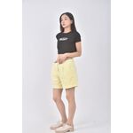 (2XL) kiki韓牌小香風質感亮黃色短褲二手衣, , large
