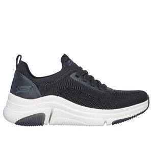 Kixpress-Skechers Bobs Sparrow Flex 女 運動休閒鞋 舒適 穿搭 黑 白 [117580BLK]
