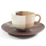 [豐名日本餐具] 咖啡杯組 米白棕 / C00CS1-37, , large