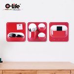 【O-Life】Magnetic wall-mounted storage E style beige, , large