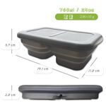 JC ECO BELIEVER Collapsible Food Container, white, , large