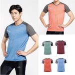 【AREXSPORT】AS-7414 冰絲 涼感衣 加大碼 男運動上衣 涼感衣 男上衣 短袖上衣 男大碼 吸排衣 圓領衣, , large