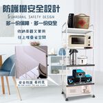 GS MALL 台灣製造 5層滑輪2拉板插座警示電器收納架 五層電器架 層板架 收納電器架 電器架 電器收納架 抽屜架, , large