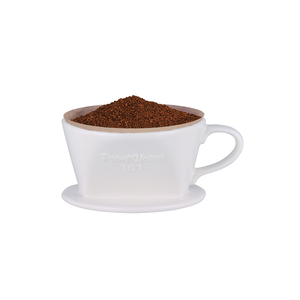 PEARL HORSE Ceramic Coffee Dripper for 1-2 Cups –  White | High-Quality Porcelain – JA-001-101-C-W