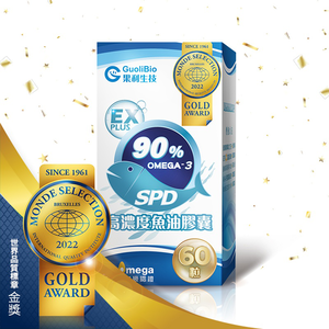 【果利生技】SPD高濃度90%魚油 (60顆/瓶)(效期：2026/6/6)