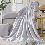 【Betrise】Temperament Gray | C Energy Series 60 Count 100% Pure Tencel Light Quenched Graphene Cotton Quilt/Four Seasons Quilt 5X6.5 feet per piece (extra size will give you 2 pillowcases of the same style), , large
