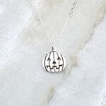 【Angel & Me】Halloween Pumpkin Lantern s925 sterling silver necklace gift, , large