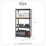 【H&R安室家】91x46x183CM工業風四層卡扣式角鋼架BCF70, , large