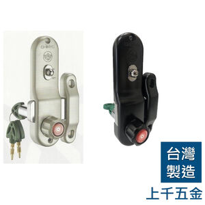 鋁門鎖 青葉牌 767 黑色 1000型 鎖管長52mm CT 卡巴 排片 心動 鈎鎖 橫拉門 鋁門窗 紗門 紗窗