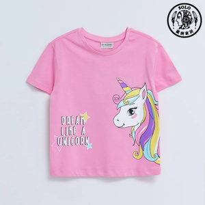 【SOLO Vintage】LCW Girls Unicorn T-Shirt Top Made in Turkey 3-4y