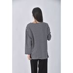 (M) majestic legon質感棉質純棉黑色長袖上衣二手衣, , large