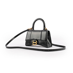 BALENCIAGA Hourglass 光滑牛皮二用沙漏包/XS/黑色, , large