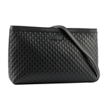 GUCCI Guccissima 壓紋牛皮手拿/斜背包/黑色, , large
