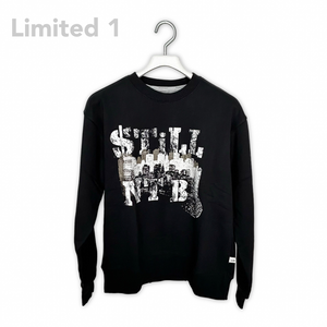 Street style letter kick shirt black