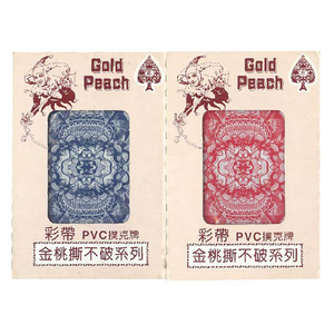 【金桃】PVC 4006 撲克牌 彩帶 撕不破 塑膠 撲克牌 12副入（紅藍各6副） /組（單筆超取限2組）