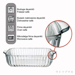 BORCAM ROASTERS耐熱玻璃直紋方形烤盤-1950cc-2入, , large