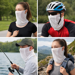 【A&R】冰絲涼感透氣防曬面罩 網眼掛耳薄款 兩色任選, , large