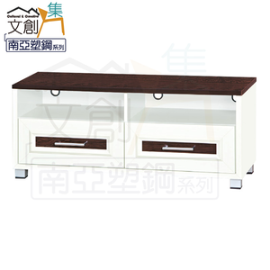 【文創集】巴莉 環保3.7尺南亞塑鋼二抽電視櫃/視聽櫃(客約商品)