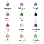 【TLH】黃金墜項鍊 純金999 小美人魚誕生石系列 約重0.02錢&plusmn;0.01, , large