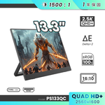 贈螢幕清潔三件組【台陞科技】REAICE 13.3型2.5K升級版IPS超薄可攜式外接螢幕 PS133QC, , large