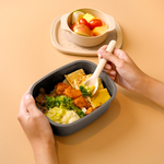 re-ing Natural Bamboo Fiber Lunch Box Set-Grey, , large