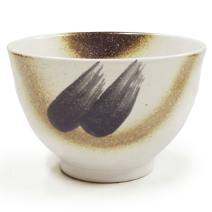 [豐名日本餐具] 4.0"井 白釉黑刷毛 / C04DB0-258
