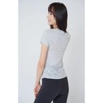 YOGA FLOW Burn Out T shirt - 極簡圓領燒花罩衫 - 銀河灰 Misty Grey, , large
