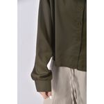 (F) miss zhang質感落肩綠色襯衫上衣二手衣, , large